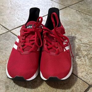 Adidas Kids Red and White Sneakers
